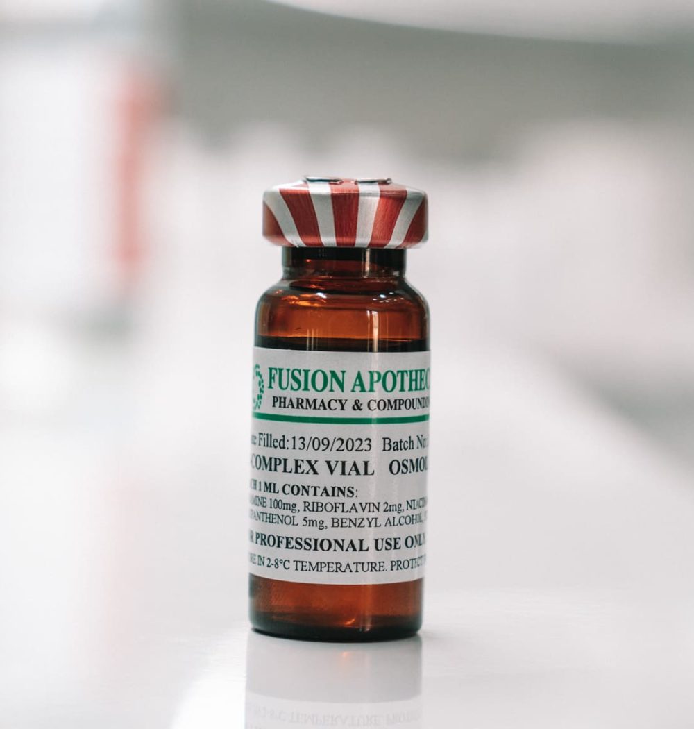 IV therapy vial ingredients at DNA Health clinic Dubai